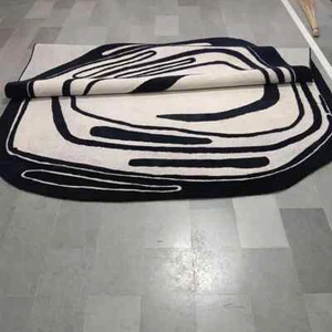 Fragment Rug: Modern Abstract Art Rug for Your Floor Unshaped Rug for Home Decor - Picture 1 of 11