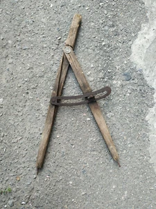 Antique large Primitive Wooden  Divider - Picture 1 of 3