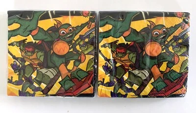 2 Pkgs 16 Count Rise of the Teenage Mutant Ninja Turtles TMNT Paper Napkins - Image 1 of 2