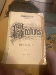 Brahms German Requiem Op. 45 vocal score, Edition Peters 1936, German text - Picture 1 of 1
