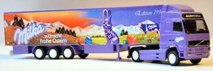 Volvo Fh 16 Globetrotter Milka Pasqua 1996 Valigia Autoarticolato 1:87 Albedo - Foto 1 di 4
