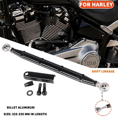Black Cut Shift Linkage Shifter Gear Link For Harley Breakout Softail Fat Boy — 第 1/4 张图片