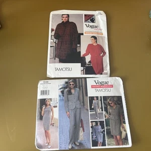 Vtg VOGUE Sewing Patterns Tamotsu #2111 #1546 Career wardrobe 12-14-16 UC/FF - Picture 1 of 7