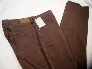 Peter Millar Ultimate Sateen Cotton Blend 5 Pocket Pant NWT $165 34 x 34 Brown - Picture 1 of 13