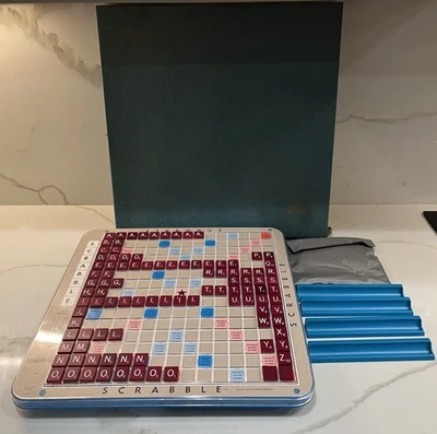 Vintage 1977 Scrabble Deluxe Edition With Turntable Very Nice! All Letter Tiles! - Image 1 of 4