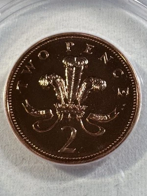 2000 Great Britain 2 Pence Graded MS 69 RD by ANACS - Image 1 of 4