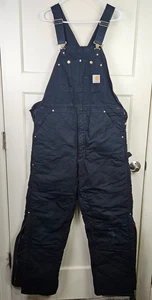 Mono Carhartt para hombre negro aislado acolchado forrado babero de pato R03 negro talla 36x34 - Imagen 1 de 4