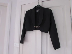Ladies Waist Coat Jacket with Long Sleeves Black Size 10 Syndicate Clothing - Picture 1 of 11