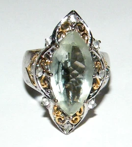 Signierter NH Michael Valitutti Ring Sterlingsilber & goldfarben Größe 7 - Bild 1 von 6