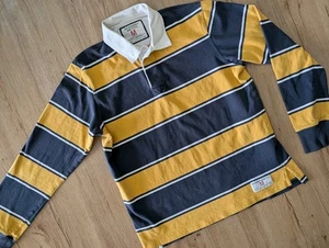 VINTAGE Y2K Abercrombie & Fitch RUGBY Long Sleeved Shirt Yellow & Blue SIZE XL - Picture 1 of 8