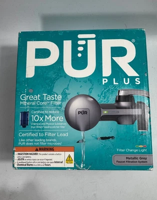 Pur Plus Faucet Filtration System, Metallic Grey, Reduces 70 Substances & Lead - Image 1 of 4