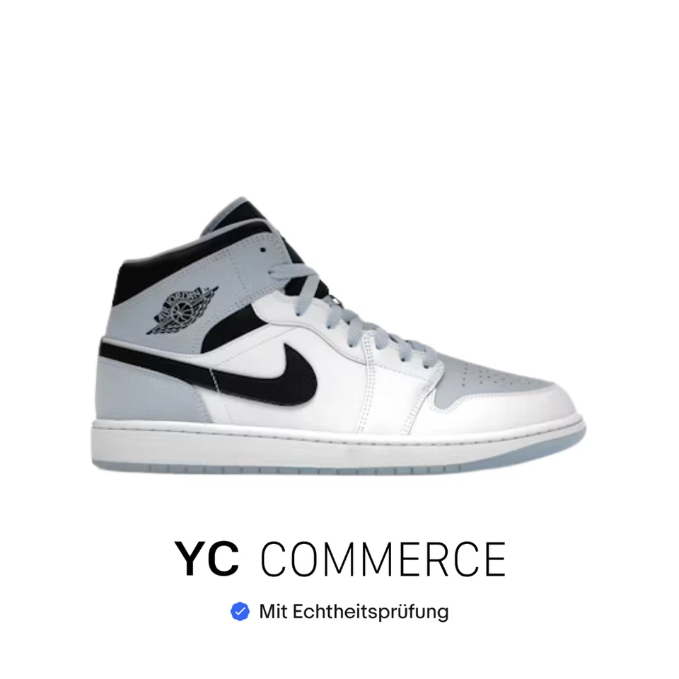 Jordan 1 Mid SE White Ice Blue 2023 DV1308-104 Blau Weiß Schwarz Unisex Sneaker