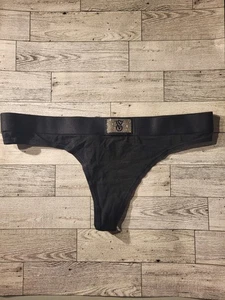 Victoria's Secret Baumwoll-Tanga Tanga Hiphugger Glanzaufnäher Größe Small neu mit Etikett - Bild 1 von 5
