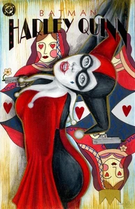 Batman Harley Quinn #1 facsimile quercia copertina schizzo arte originale oro metallizzato - Foto 1 di 2