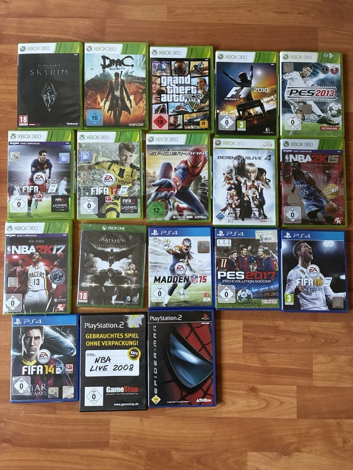 Videospiel-Sammlung PS2, Ps4, Xbox One Und 360, Gebraucht - Bild 1 von 1