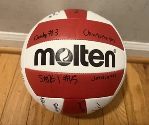 2025 INDIANA WOMEN LADY HOOSIERS TEAM SIGNED LOGO VOLLEYBALL PROOF COA - Bild 1 von 9