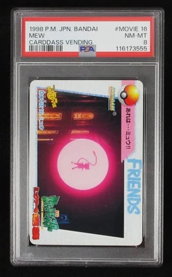 PSA 8 Pokemon Card Mew #MOVIE 16 Japanese Bandai Carddass Vending 1998 - Image 1 of 4