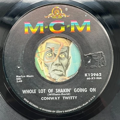 HEAR Conway Twitty 45 Whole Lot Of Shakin Going / Flame rockabilly teen bopper - Image 1 of 2
