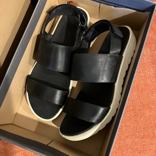 Ecco Freja Classic Donna 38 7 7 5 Sandali Nero Doppio Cinturino Scarpe Sandalo