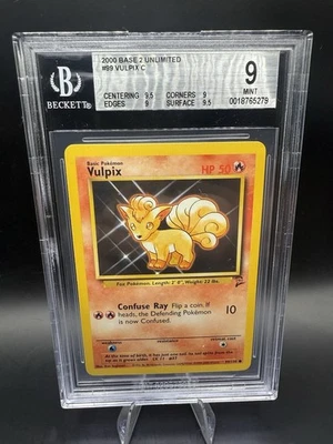 Vulpix 099/130 Base Set 2 Regular BGS 9 - Image 1 of 2
