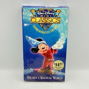 WALT DISNEY MINI CLASSICS COMMEMORATIVE EDITION VHS VCR TAPE MICKEYS WORLD NEW - Picture 1 of 4