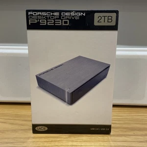 LACIE PORSCHE DESIGN 2TB EXTERNAL PORTABLE HARD DRIVE - Picture 1 of 4