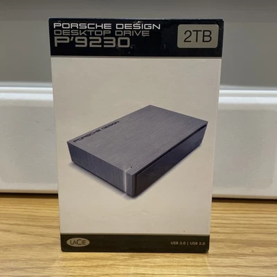 LACIE PORSCHE DESIGN 2TB EXTERNAL PORTABLE HARD DRIVE - Image 1 of 4