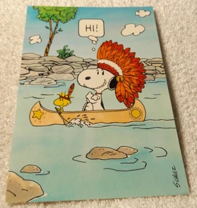 Peanuts Vintage Hallmark "Canoe with you" Greeting Card unused - Picture 1 of 3