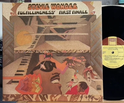 Stevie Wonder Fulfillingness First Finale Vinyl LP Tamla T6-332S1 Boogie On 1974 - Image 1 of 4