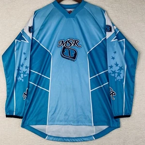 MSR Starlet Manga Larga Azul/Blanco BMX Motocross Top Pullover Camisa - Imagen 1 de 8