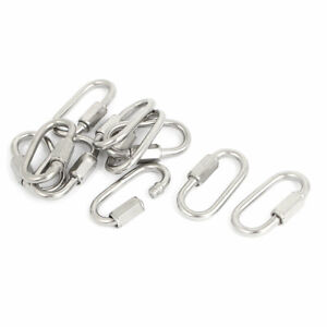 4mm Thickness Stainless Steel Quick Links Carabiners 10 Pcs