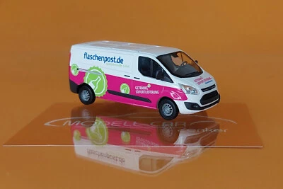 Busch 52437 Ford Transit Custom Kasten Flaschenpost 1:87 NEU Modellauto - Bild 1 von 2