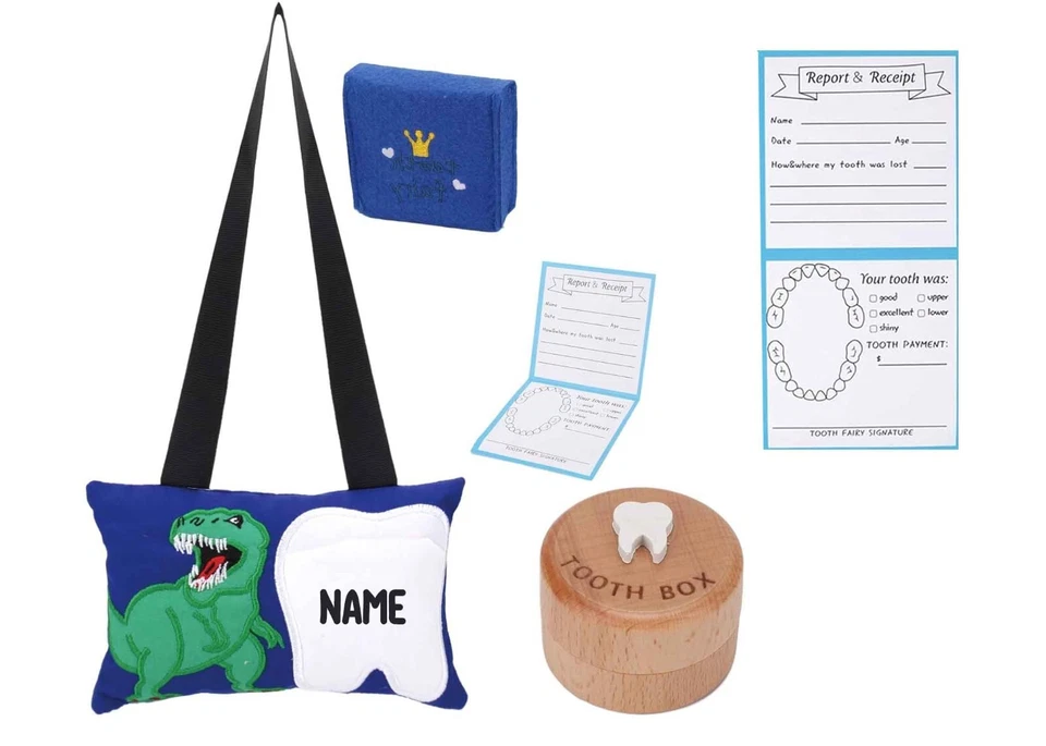 Almohada de hadas de dientes personalizada para niño con recibos, regalos de hadas de dientes para niño Foto 1 de 1