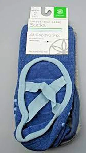 Calcetines para mujer Gaiam Grippy Yoga Barre, 2 pares azules y grises nuevos con etiquetas Foto 1 de 1