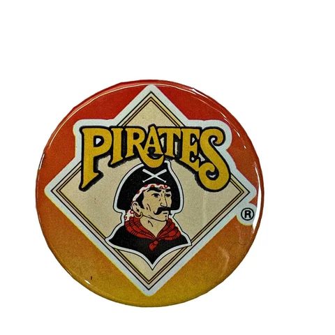 Vintage 1970s Badge A Minit MLB Baseball Magnetic Button - Pittsburgh Pirates Cover