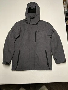 Youth Large 14-16 Reebok Active Super Soft Shell Jacket Grey/Black Hooded - Picture 1 of 7
