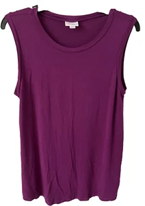 NWOT LuLaRoe Women’s Size Medium Purple Stretch Sleeveless Shirt Tank Top - Picture 1 of 2