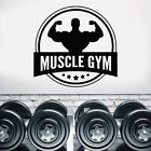 Muscle Gym Workout Bodybuilding Weights Exercise Wall Sticker Vinyl Removable