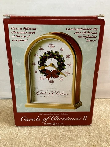 Howard Miller Carols of Christmas II Clock Model 645-424 Vintage 1999 Music NEW Cover