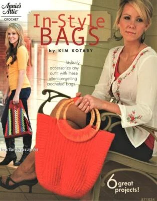 In ~ Style Ladies Bags   Annie's Attic Crochet Pattern Booklet   6 Patterns - Image 1 of 2