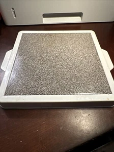 Hot Warming 7.75 Stone Plate with Cool Handles 10 x 9 Inches Microwaveable (105) - Picture 1 of 6