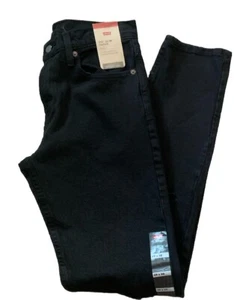 NWT MEN'S LEVI JEANS 512 Slim Taper Stretch Black Ripped 29 x 32 - Picture 1 of 6