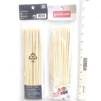 Goodcook Bamboo Skewer (100-Count ea) 2 Packs Grilling Grill Shish Kabob Kebob - Image 1 of 4