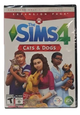Sims 4: Cats & Dogs - PC Expansion Pack Factory Sealed - Image 1 of 2