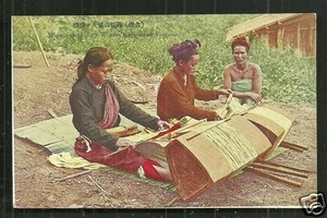 Mujeres salvajes tejiendo Kappanzan Formosa Taiwán años 30 - Imagen 1 de 1