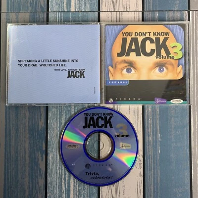You Don't Know Jack: Volume 3 (CD-ROM, 1997, Windows & Mac) COMPLETE CIB - Image 1 of 4