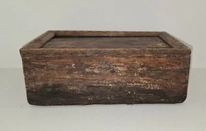 Antique Hand Made Indian 6 Compatements Rare Wooden Spice/masala Box - Picture 1 of 3