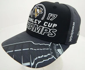 2017 Pittsburgh Penguins Stanley Cup Champions Reebok hat NHL ClimaLite Stitched - Picture 1 of 9