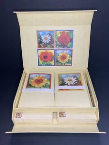 Vintage 1999 Correspondence Set Floral Stationary Yellow Flowers NEW Cards  - Picture 1 of 7