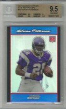 2007 Adrian Peterson Bowman Chrome Blue Refractor RC- BGS 9.5 Gem Mint- #32/150